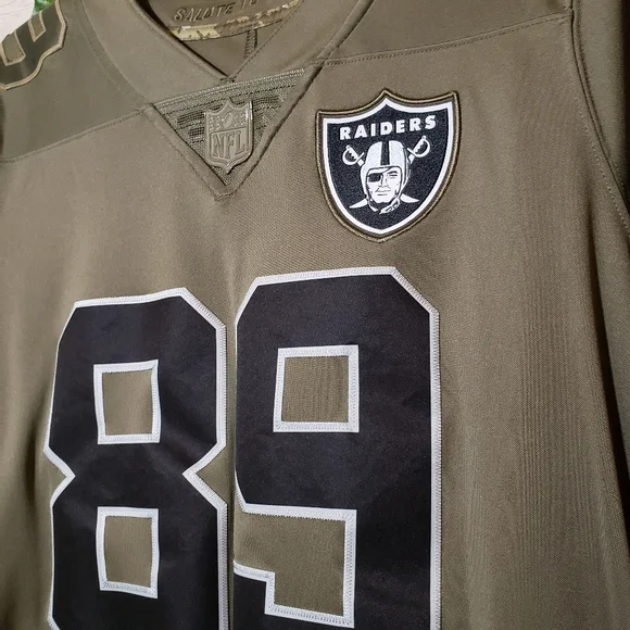Authentic Raiders Jersey Cooper 89 Salute To Service Army Green NFL Football LV - Picture 2 of 7